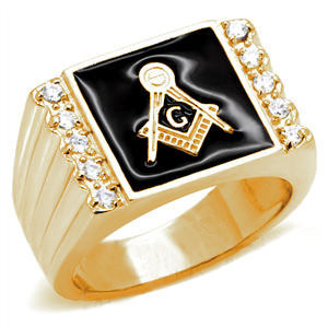 Click to get Gold Plated Freemason Ring  Masonic Ring with Black Stone for Masons