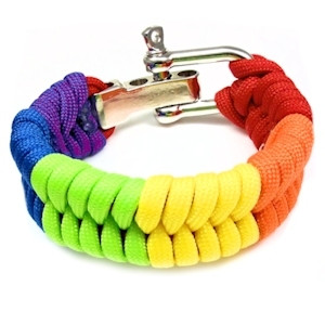 Click to get Bright Full Rainbow Paracord Bracelet  LGBT Gay Pride  Lesbian Pride Wristband