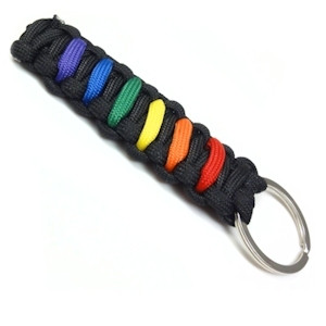 Click to get Paracord Keychain  Black and Rainbow  Gay Pride  LGBT Lesbian Pride Gifts  Rainbow Items
