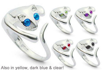 Click to get Cat Ring  Adjustable  One Size Fits All Ring Silver Color