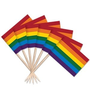 Click to get 100 count  Rainbow Gay Pride Flag Toothpicks  LGBT Pride Home Decor and Party Supplies