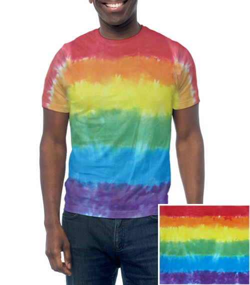 Click to get Rainbow Flag Tie Dye TShirt  Handmade  Unique  LGBT Lesbian and Gay Pride Apparel and Clothes LGBT Gay Pride TShirt Pride Clothing