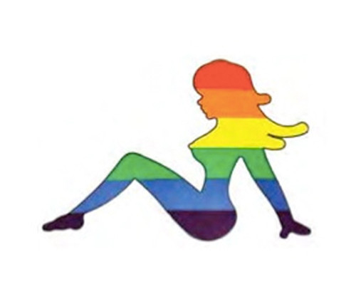 Click to get Mud Flap Hot Girl Rainbow Flag Sticker 3x45 inch  LGBT Lesbian Pride Decal  Bumper Stickers
