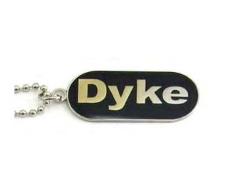 Click to get Lesbian Dyke Comical Lesbian Pride Black Dog Tag Necklace  LGBT Gay and Lesbian Pride Jewelry