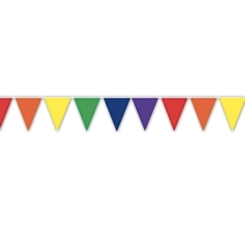 Click to get 12 Foot Rainbow Gay Pride Flag Various Color Solid Triangles Party Banner  LGBT Gay and Lesbian Pride Party Supplies