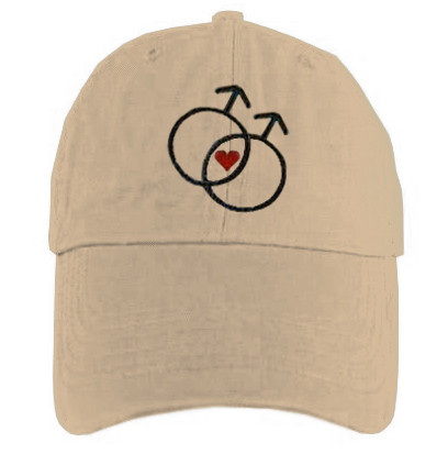 Click to get Tan Baseball Cap with Double Mars Gay Male Symbols and Mini Heart  LGBT Gay Mens Pride Hat Gay Pride Clothing  Apparel