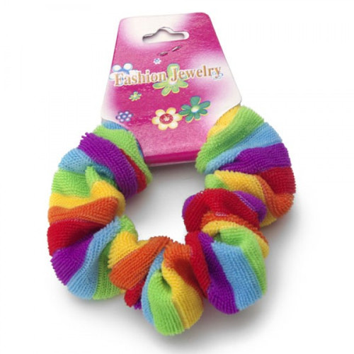 Click to get Rainbow Fluffy Hair Scrunchy Pony Tail Hair Band  LGBT Gay and Lesbian Pride Party and Parade Accessory