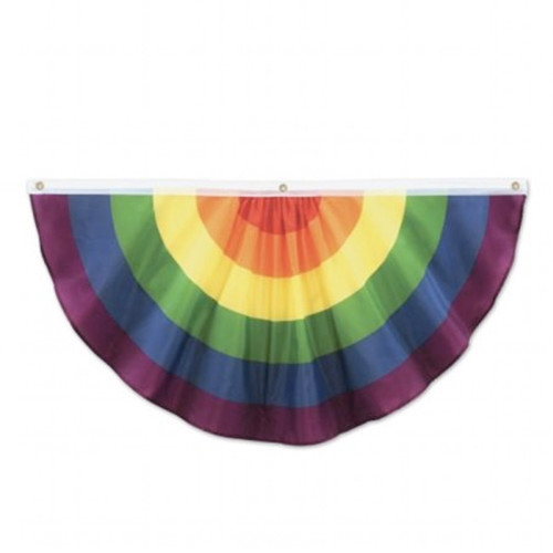 Click to get Large 4 Foot Single Bunt  Rainbow Gay Pride Flag Fabric Bunting Home or Party Banner  LGBT Gay and Lesbian Pride Party Supplies  Home Decor