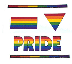 Click to get All Pride  Five 5 Car Sticker Set with Triangle Rectangle Flag and Pride Stripe and Text stickers Gay  Lesbian Pride Vehicle Decals