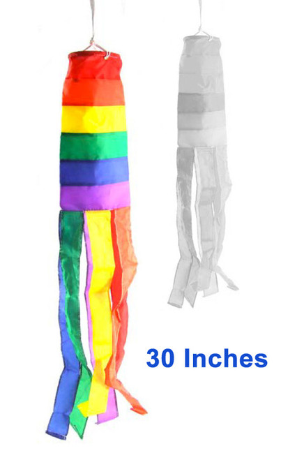 Click to get 30 Inch  Rainbow Windsock Gay Pride Flag  Outdoor Pride Flag Large Size