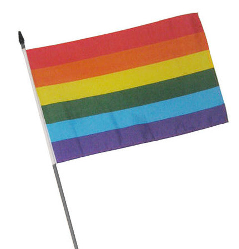 Click to get Rainbow Flag  Gay Pride Mini Hand Flag  LGBT Gay  Lesbian Gay Flag  4 x 6 inch Polyester