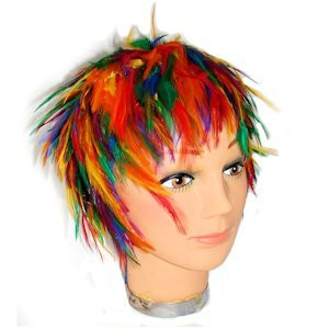 Click to get Hackle Feather Rainbow Wig  LGBT Gay and Lesbian Pride Apparel  Parade Wear