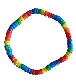 Rainbow Pride Bead Puka Shell Hand OR Ankle Bracelet - Gay and Lesbian ...