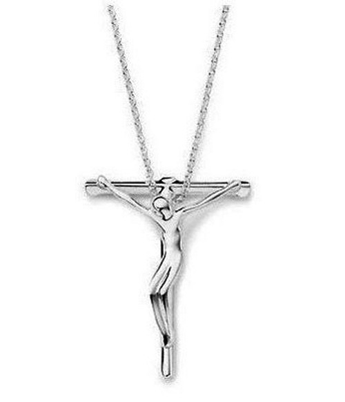 Click to get Body of Christ Crucifix Cross Pendant  925 Silver Electroplated Pendant with 18 chain included