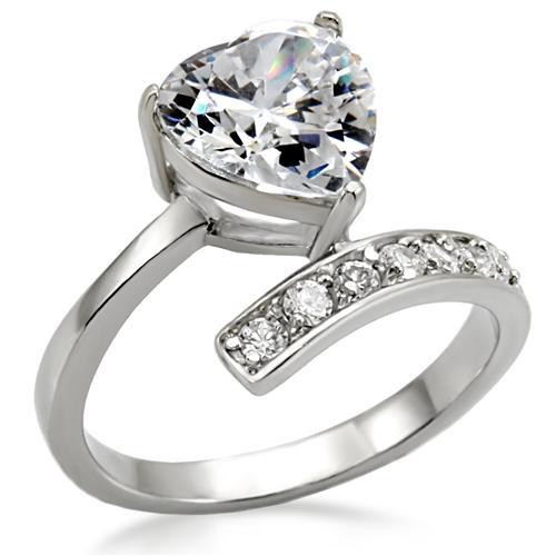 Click to get Lift Up My Heart  CZ Stone Ring  Steel Engagement Ring  Commitment Ring for Women