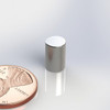 R375B-N52 ~ Neodymium Rod magnet | 1/4" Dia | 3/8" Long |  Ni-Cu-Ni Plated | Grade N52 | NdFeB | Magnetized Axially, through the length