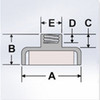 CUPF3000 ~ Neodymium Cup magnet with female threaded post | 3" Dia | 3/8"-16 threaded post | Overall Height 1-1/2" | Ni-Cu-Ni Plated | Grade N40 | NdFeB | Magnetized through the thickness