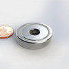 CUPH1250 neodymium magnet cup magnet with mounting hole  neodymium cup magnet with threaded stud for industrial mounting and tooling applications  Amazing Magnets