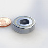 CUPH1000ZN neodymium magnet cup magnet with mounting hole  neodymium cup magnet with threaded stud for industrial mounting and tooling applications  Amazing Magnets