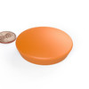 WB626P-ORANGE ~ Jumbo Encased Neodymium Button Glassboard Magnet | 2" Dia |  0.626" Thick | Grade N52 | NdFeB | Orange Color