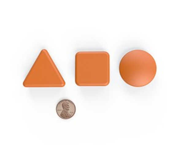 WBGEO ORANGE ABX large neodymium magnet encased glassboard button magnets multi shape  large neodymium glassboard button magnet for architectural and office display systems  Amazing Magnets