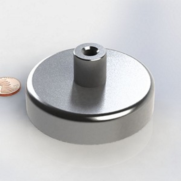 CUPF3000 neodymium magnet cup magnet with threaded post  neodymium cup magnet with threaded stud for industrial mounting and tooling applications  Amazing Magnets