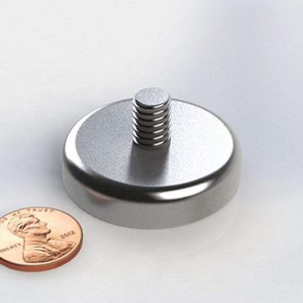 CUPM1500 neodymium magnet cup magnet with threaded stud  neodymium cup magnet with threaded stud for industrial mounting and tooling applications  Amazing Magnets