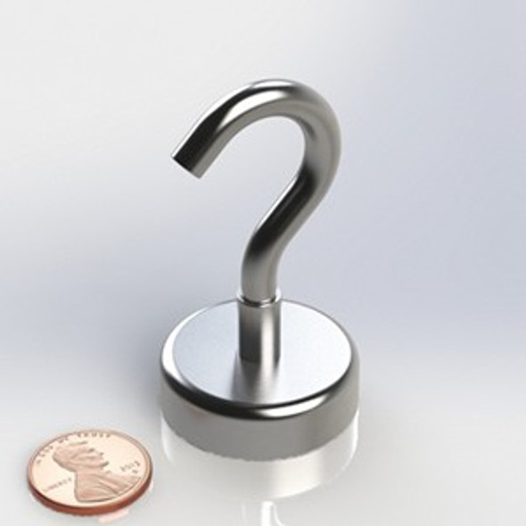 CUPC250H 425 8X32 N42 neodymium magnet cup magnet with hook  neodymium cup magnet with threaded stud for industrial mounting and tooling applications  Amazing Magnets