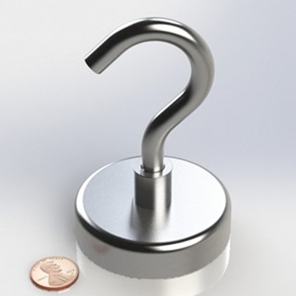 CUPC625T 616 C16 N42 neodymium magnet cup magnet with hook  neodymium cup magnet with threaded stud for industrial mounting and tooling applications  Amazing Magnets