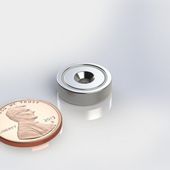 CUPT188E 136 82 N42 neodymium magnet cup magnet with countersunk mounting hole  neodymium cup magnet with threaded stud for industrial mounting and tooling applications  Amazing Magnets