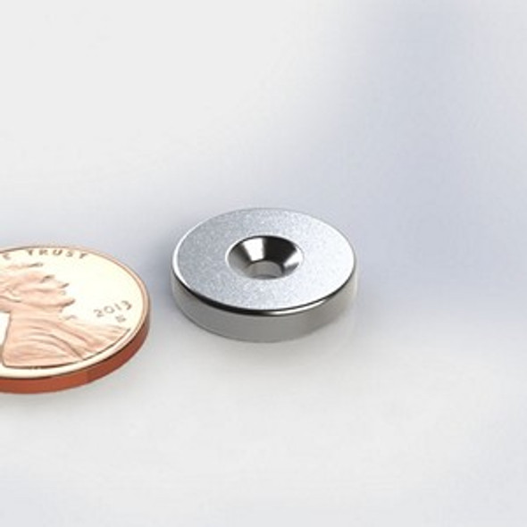 DH125AE FS N42 neodymium magnet disc magnet with countersunk mounting hole  industrial neodymium disc magnet for motors, sensors, and automation equipment  Amazing Magnets