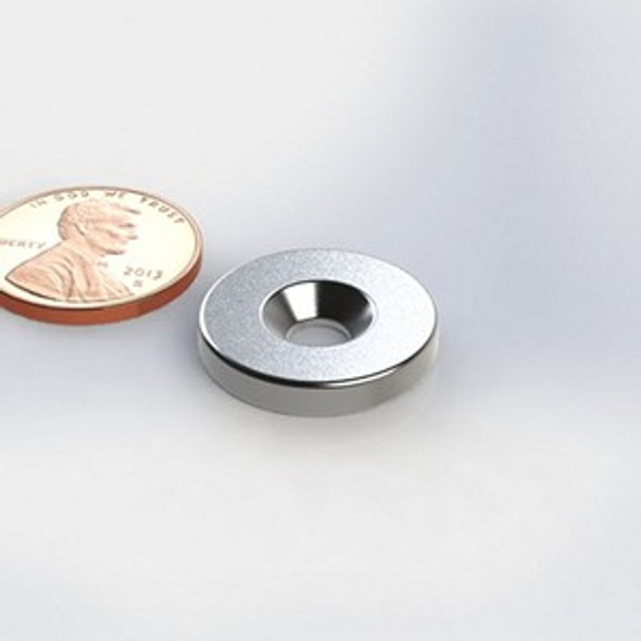 DH125F FS N42 neodymium magnet disc magnet with countersunk mounting hole  industrial neodymium disc magnet for motors, sensors, and automation equipment  Amazing Magnets