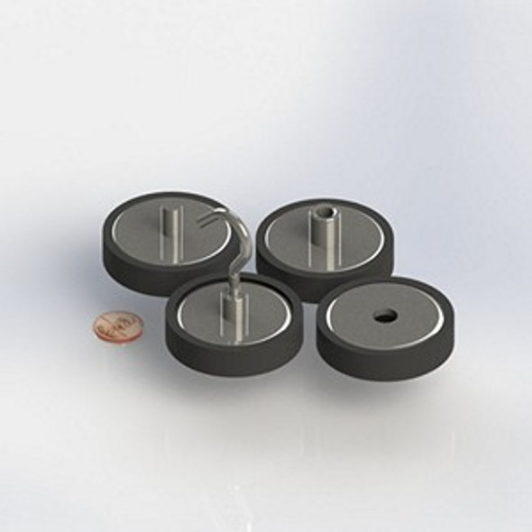 CUP2000BOOT black rubber boot for cup magnets  neodymium cup magnet with threaded stud for industrial mounting and tooling applications  Amazing Magnets