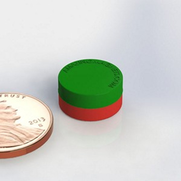 D250D REDGREEN neodymium magnet whiteboard button magnet  large neodymium glassboard button magnet for architectural and office display systems  Amazing Magnets