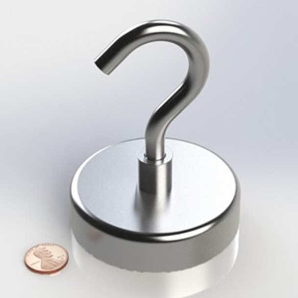 CUPC750X 616 C16 N42 neodymium magnet cup magnet with hook  neodymium cup magnet with threaded stud for industrial mounting and tooling applications  Amazing Magnets