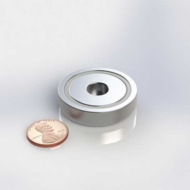 CUPH375L 406 221 N42 neodymium magnet cup magnet with mounting hole  neodymium cup magnet with threaded stud for industrial mounting and tooling applications  Amazing Magnets