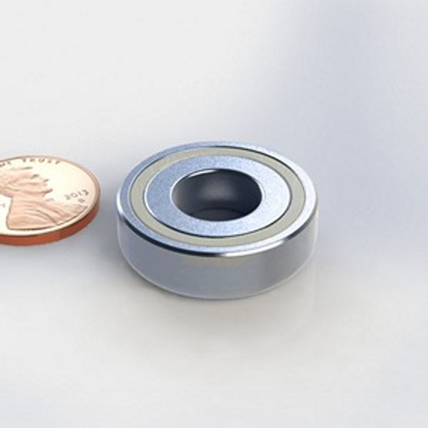 CUPH1000ZN neodymium magnet cup magnet with mounting hole  neodymium cup magnet with threaded stud for industrial mounting and tooling applications  Amazing Magnets