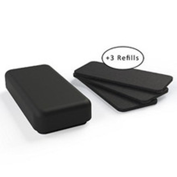 EC ERASER NL BLACK oem everclean glassboard magnetic eraser  magnetic glassboard eraser for office and conference room applications  Amazing Magnets