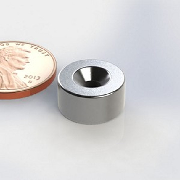 DH250D FS N42 neodymium magnet disc magnet with countersunk mounting hole  industrial neodymium disc magnet for motors, sensors, and automation equipment  Amazing Magnets