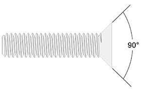90&deg; Taper (Flat Head)