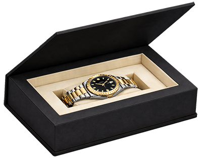 Book-style hinged rigid box