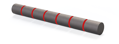 Sliced magnet blanks (segmented bar)