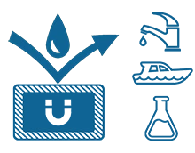 Cross-section view of a hermetically sealed plastic-encapsulated magnet providing corrosion protection in harsh or regulated environments