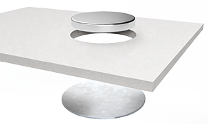 magnet capture in cardboard