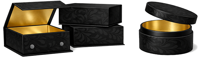 Premium magnetic box closure packaging illustration