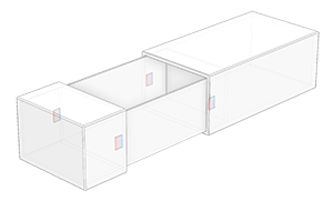 Side wall placement for matchbox magnetic latch