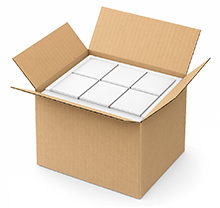 Outer shipping carton with magnetic shielding or liner