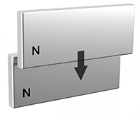 First plate magnet for repel latch
