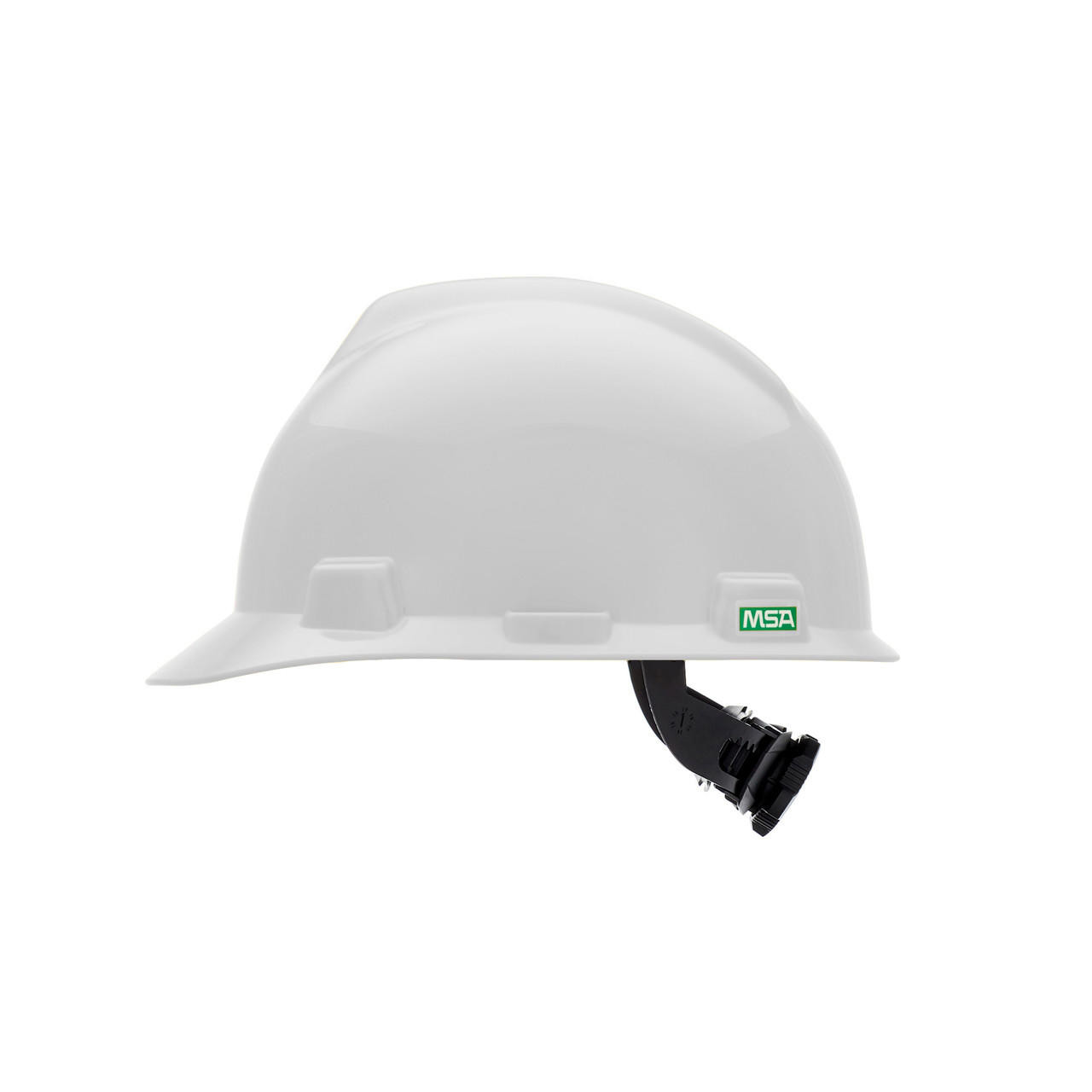 MSA C217091 Super-V Front Brim 4-Point Fas-Trac Ratchet Suspension Whi