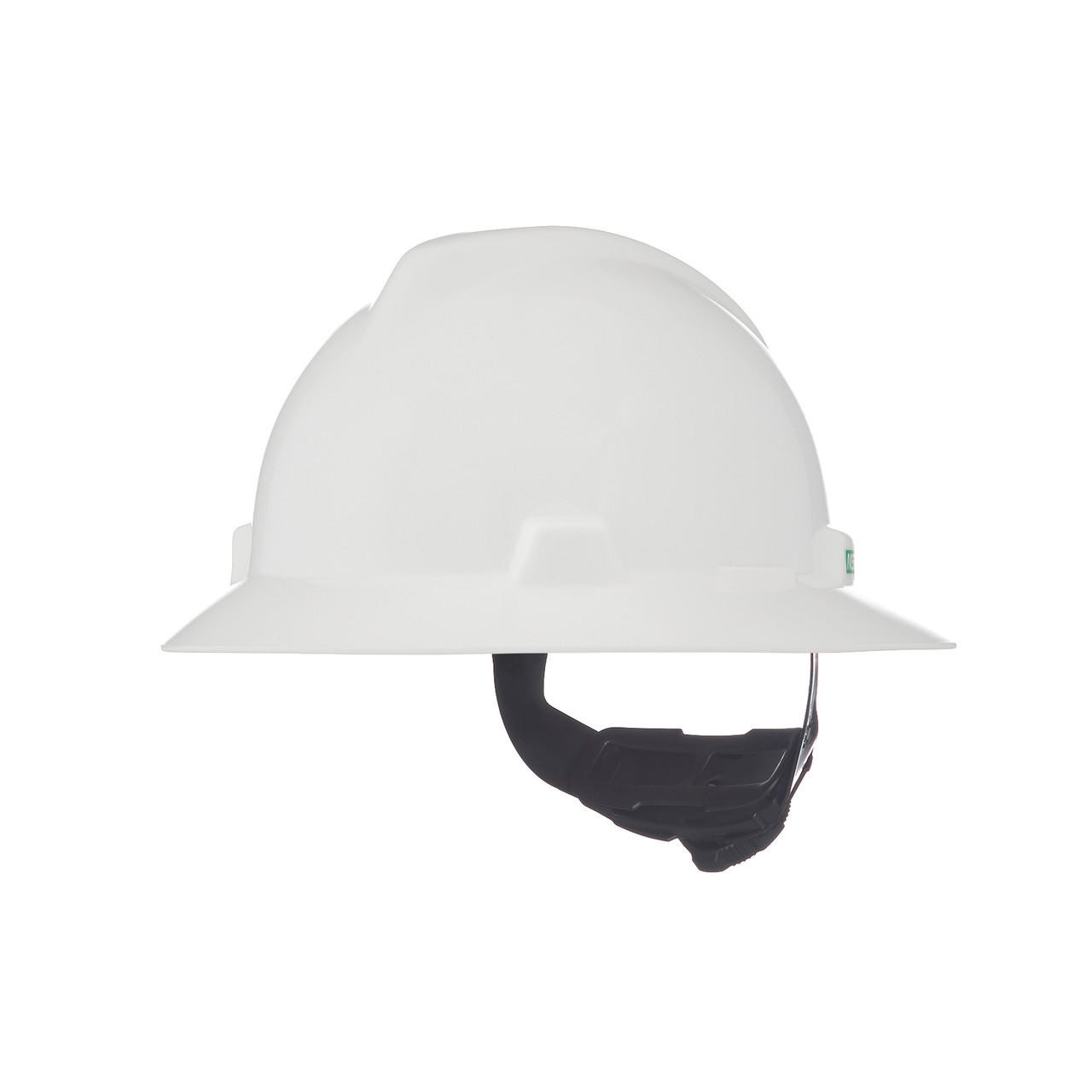 MSA VGard Full Brim Slotted Hard Hat FasTrac III Suspension